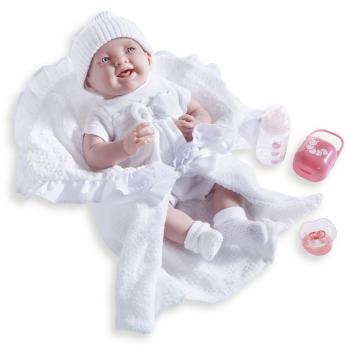 JC Toys/Berenguer - La Newborn - Deluxe La Newborn Soft Body Baby Doll, 7- Piece Premium White Gift Set 15.5-Inch, Designed by Berenguer Boutique– Made in Spain - кукла